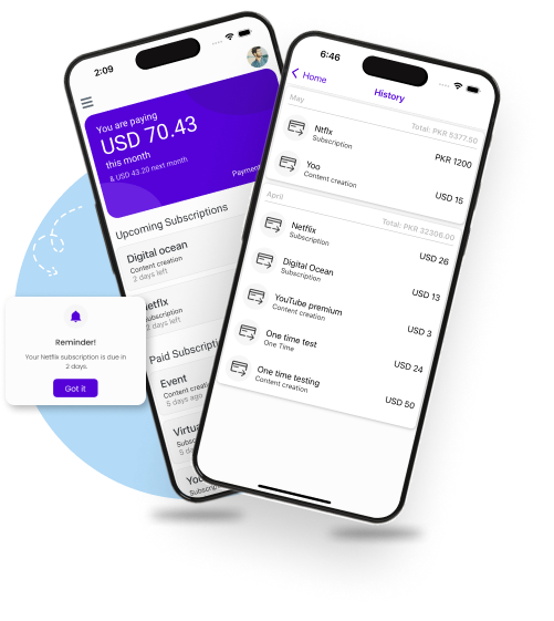 application screenshots